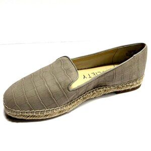 Sole Society Taupe Croc-Embossed Slip-On Sneakers